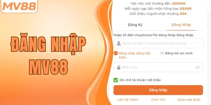 Hướng Dẫn Đăng Nhập MV88 Với 2 Cách Nhanh Gọn