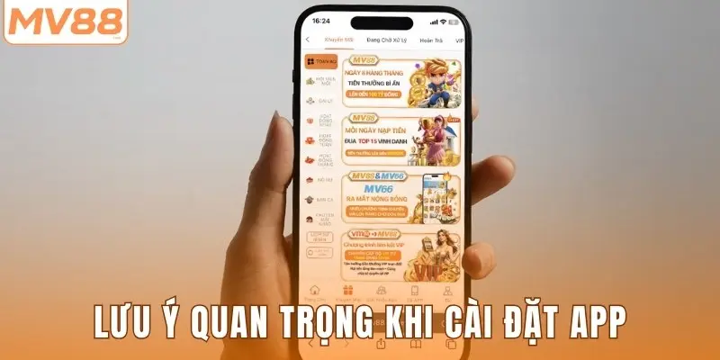 Lưu ý quan trọng khi cài đặt app