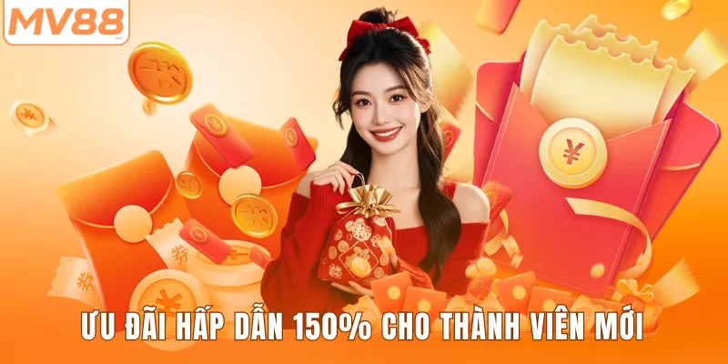 Ưu đãi hấp dẫn 150% cho thành viên mới